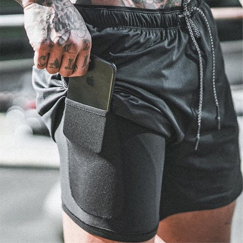 Mens Double Layer Basketball Shorts