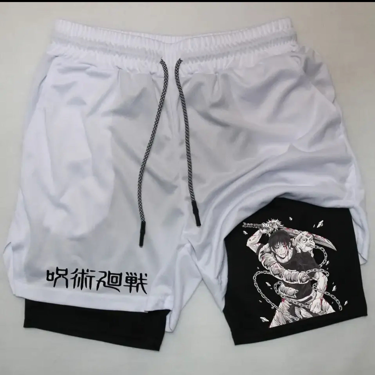 Mens Double Layer Beach Casual Shorts
