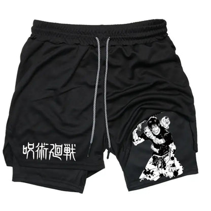 Mens Double Layer Beach Casual Shorts
