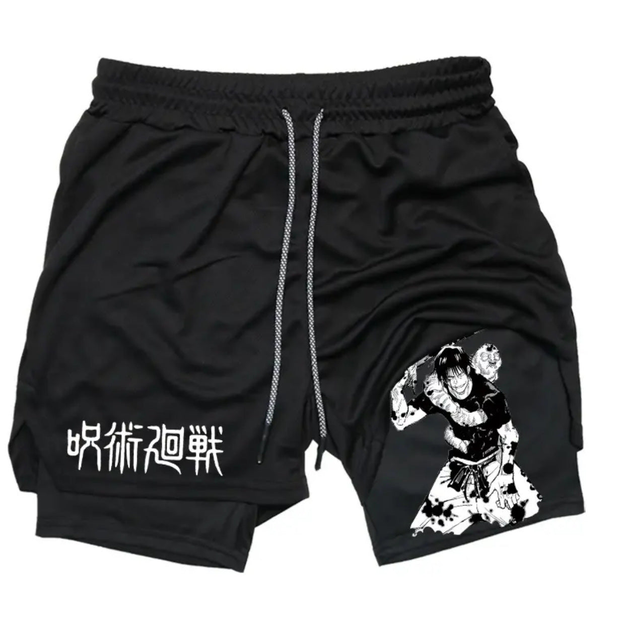 Mens Double Layer Beach Casual Shorts