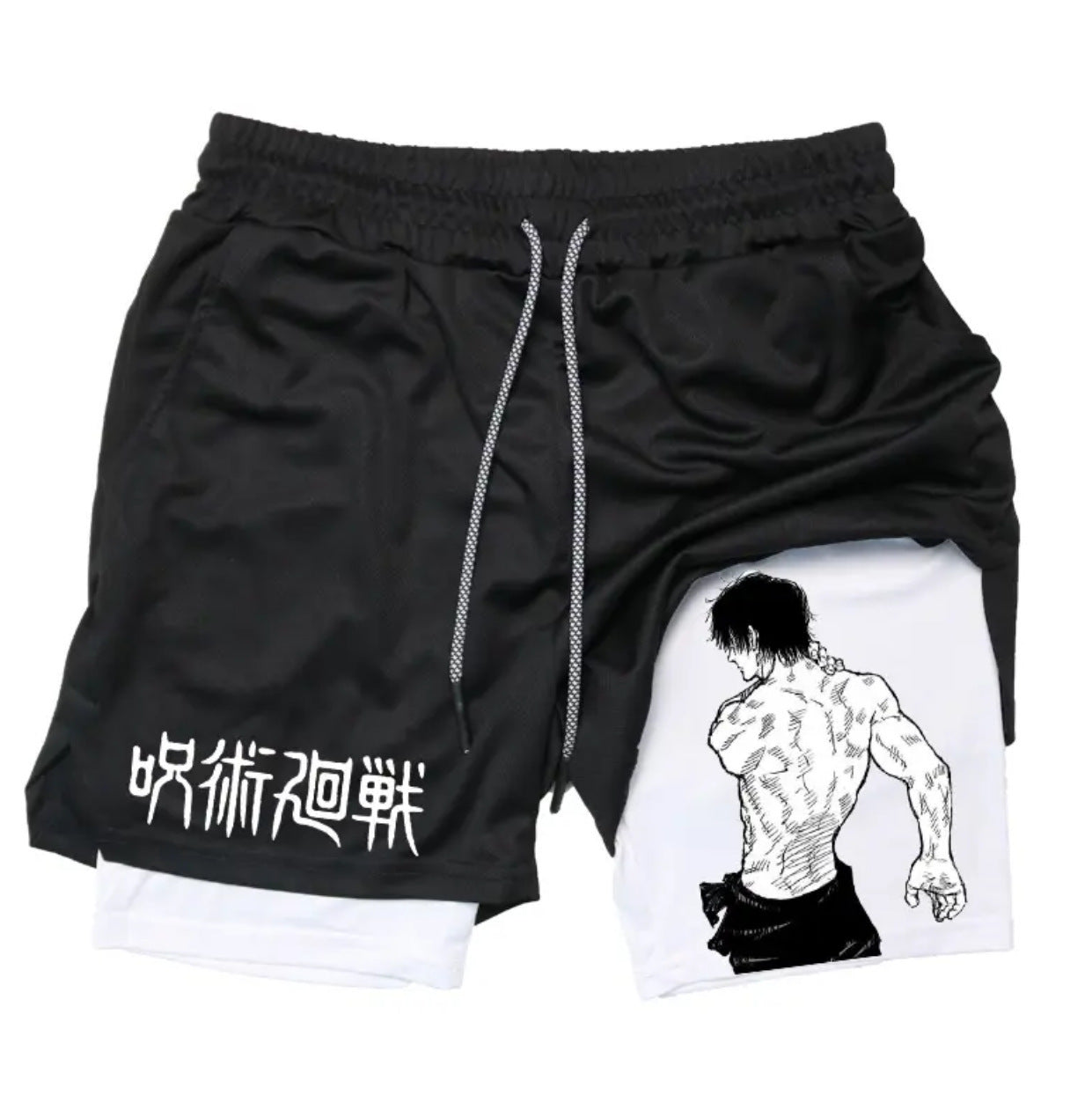 Mens Double Layer Beach Casual Shorts