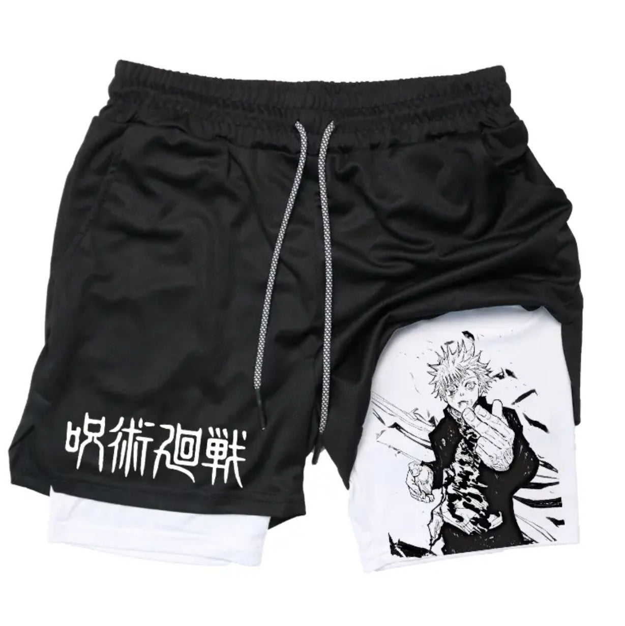 Mens Double Layer Beach Casual Shorts