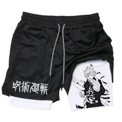 Mens Double Layer Beach Casual Shorts