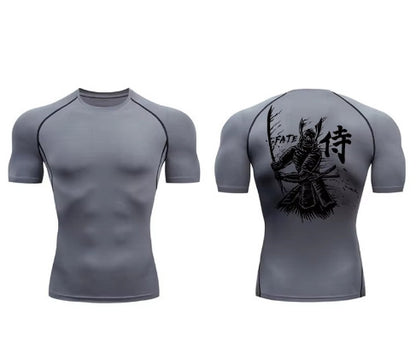 Mens Dragon Print Compression Sport Shirt