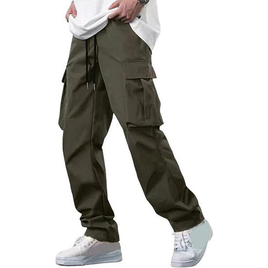 Mens Drawstring Casual Trousers