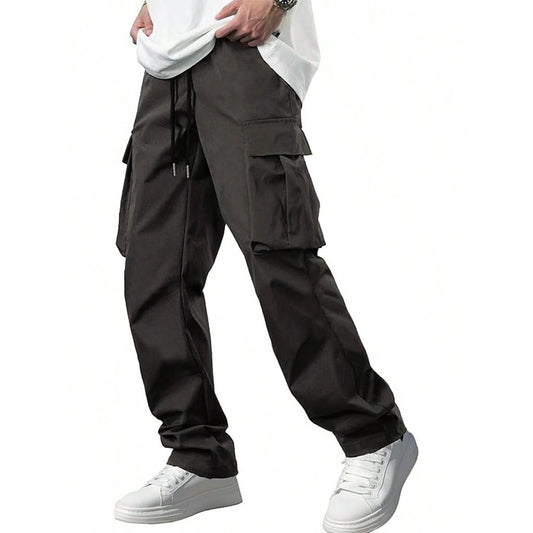 Mens Drawstring Casual Trousers