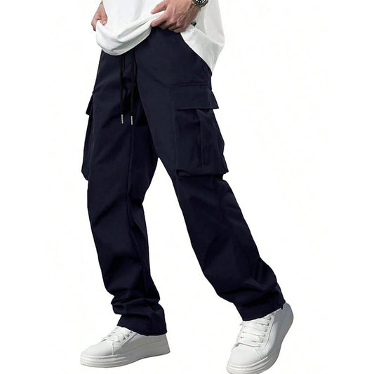 Mens Drawstring Casual Trousers