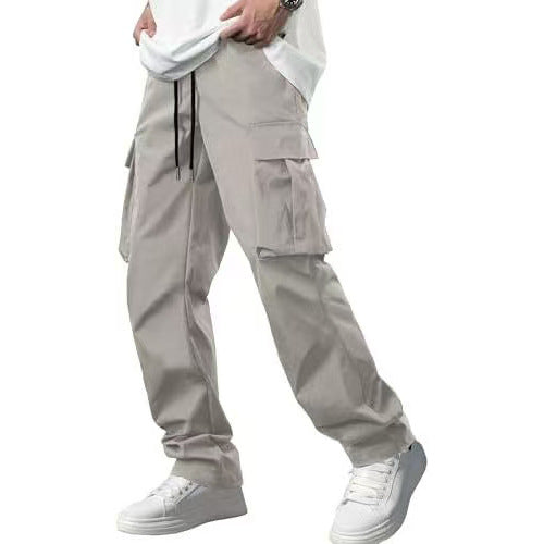 Mens Drawstring Casual Trousers