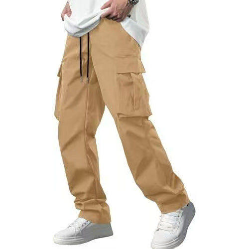 Mens Drawstring Casual Trousers