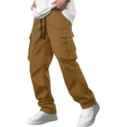 Mens Drawstring Casual Trousers