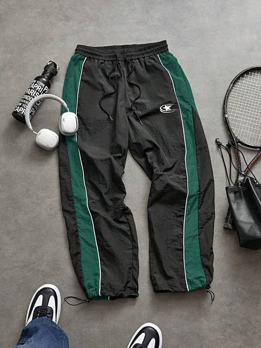 Mens Drawstring Cuff Casual Pants