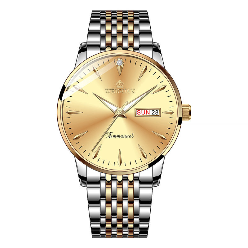 Mens Dual Calendar Quartz Watch