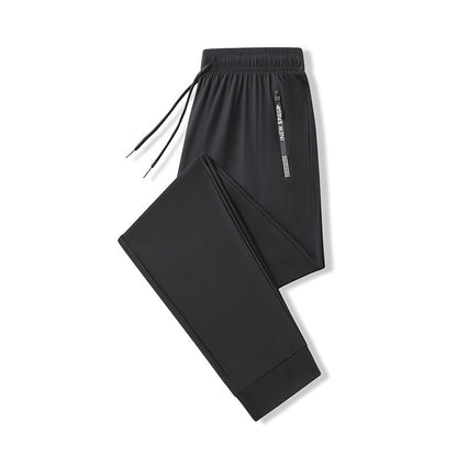Mens Elastic Straight Leg Sports Pants