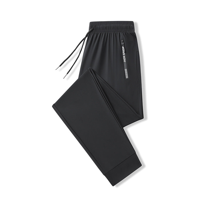 Mens Elastic Straight Leg Sports Pants