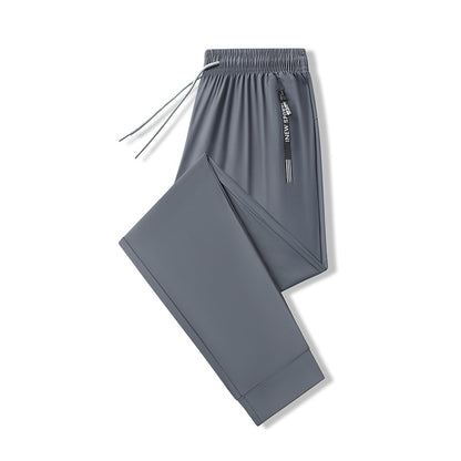Mens Elastic Straight Leg Sports Pants