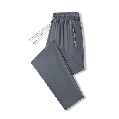 Mens Elastic Straight Leg Sports Pants