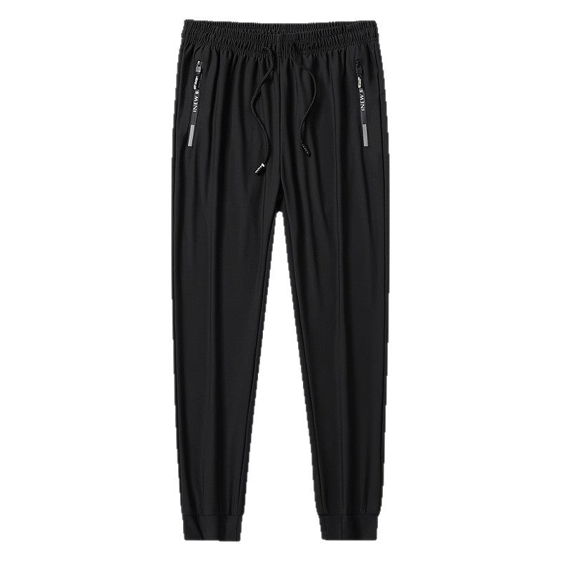 Mens Elastic Straight Leg Sports Pants