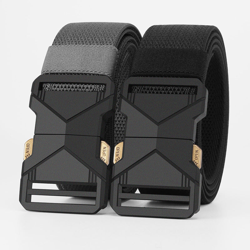 Mens Elastic Tactical Belt with Quick Release Buckle