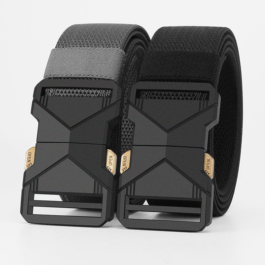 Mens Elastic Tactical Belt with Quick Release Buckle