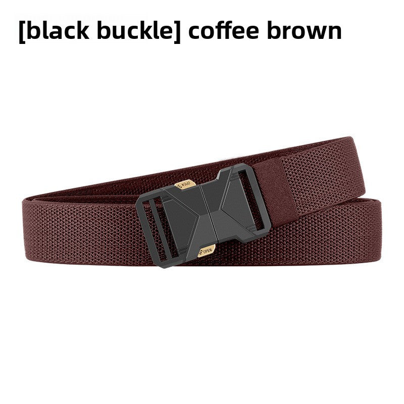 Mens Elastic Tactical Belt with Quick Release Buckle