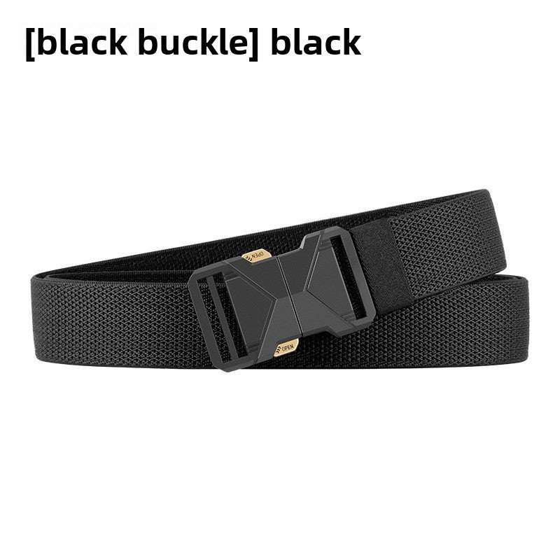 Mens Elastic Tactical Belt with Quick Release Buckle