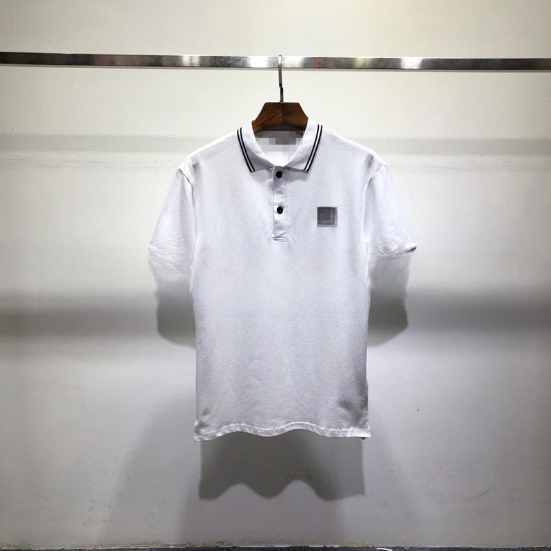 Mens Embroidered Cotton Polo Shirt
