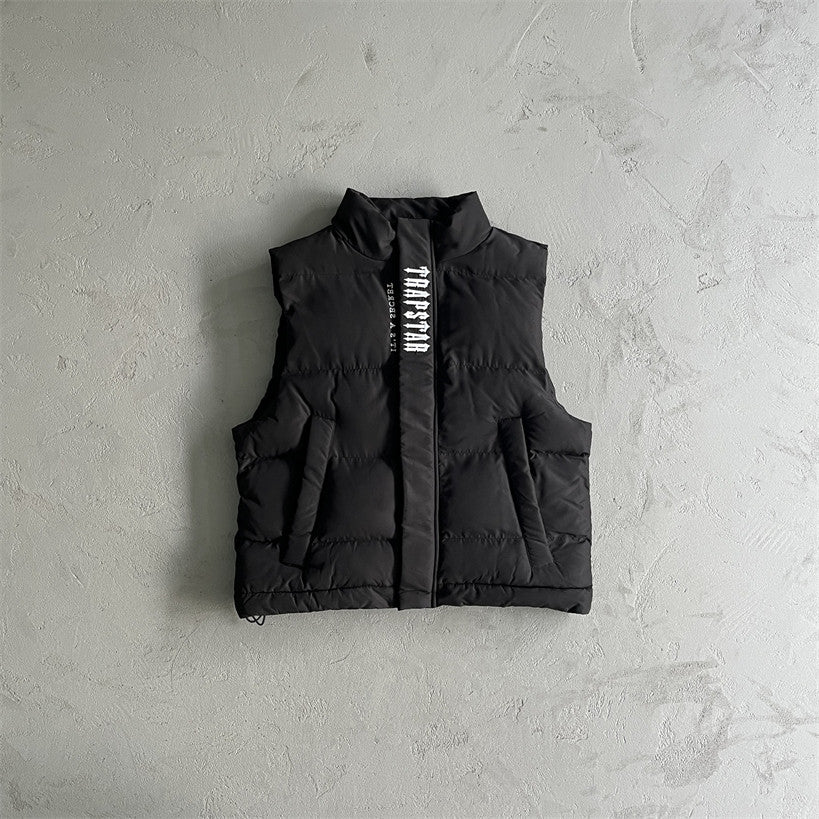 Mens Embroidered Stand Collar Vest