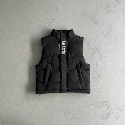 Mens Embroidered Stand Collar Vest