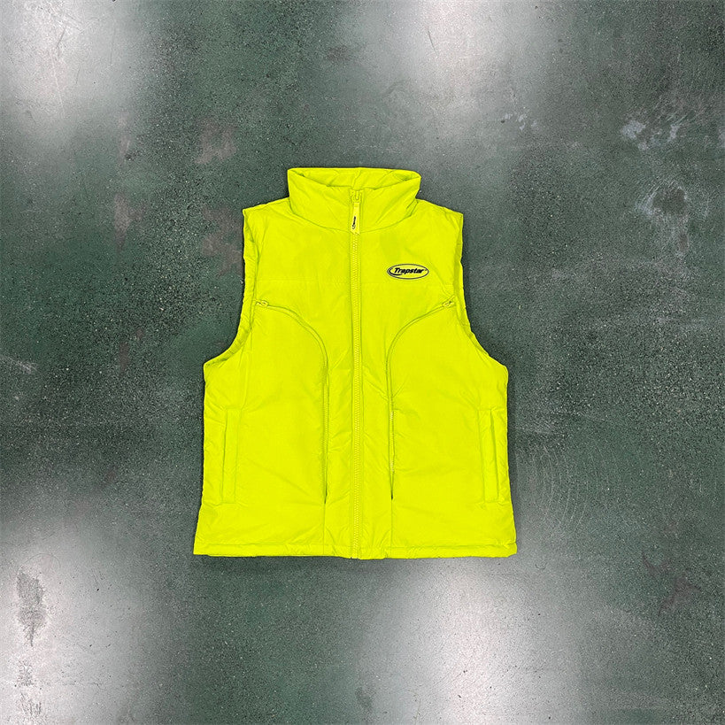 Mens Embroidered Stand Collar Vest