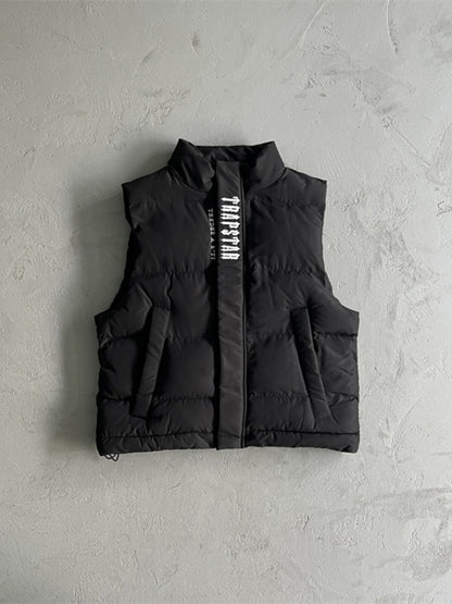 Mens Embroidered Stand Collar Vest