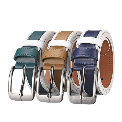 Mens Fashion Pin Buckle Leather Belt