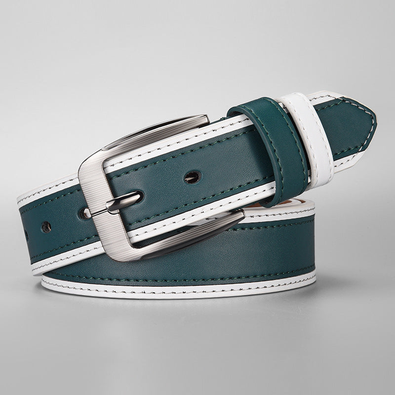 Mens Fashion Pin Buckle Leather Belt