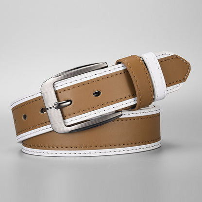 Mens Fashion Pin Buckle Leather Belt