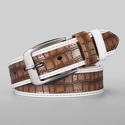 Mens Fashion Pin Buckle Leather Belt