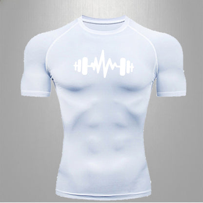 Mens Fitness Quick Dry Stretch Sport Shirt