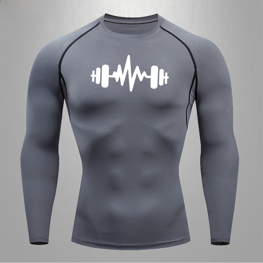 Mens Fitness Quick Dry Stretch Sport Shirt