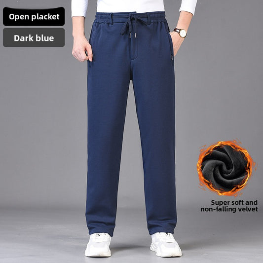 Mens Fleece Lined Casual Pants