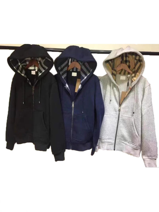 Mens Fleece Lined Hooded Cardigan