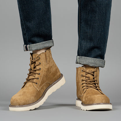 Mens Fleece-Lined Martin Boots