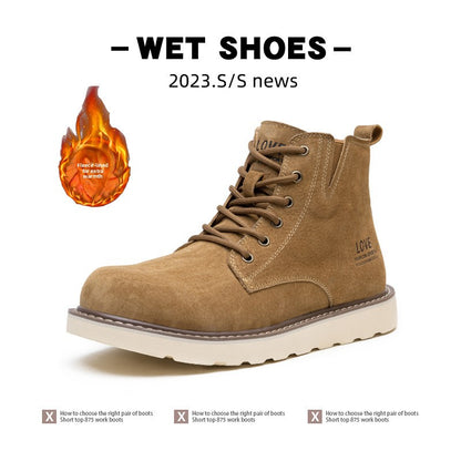 Mens Fleece-Lined Martin Boots