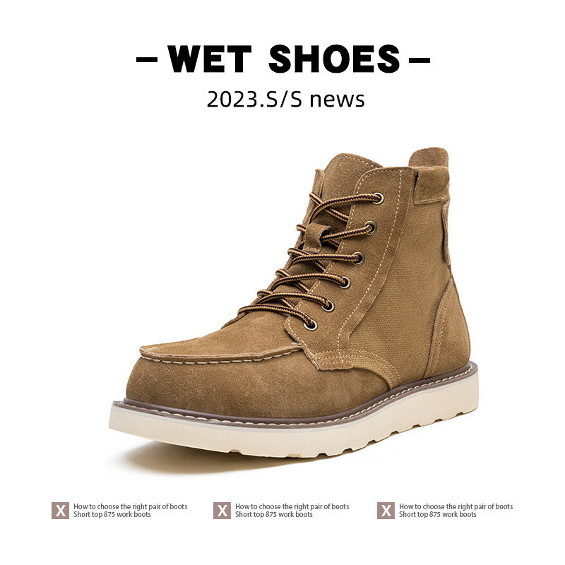 Mens Fleece-Lined Martin Boots