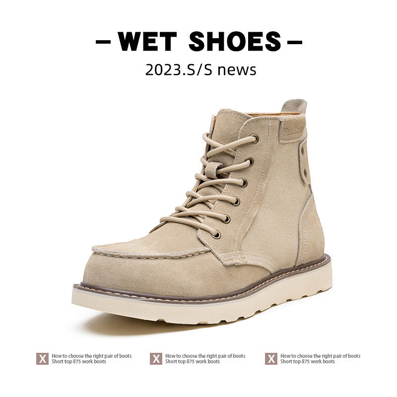 Mens Fleece-Lined Martin Boots