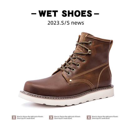 Mens Fleece-Lined Martin Boots