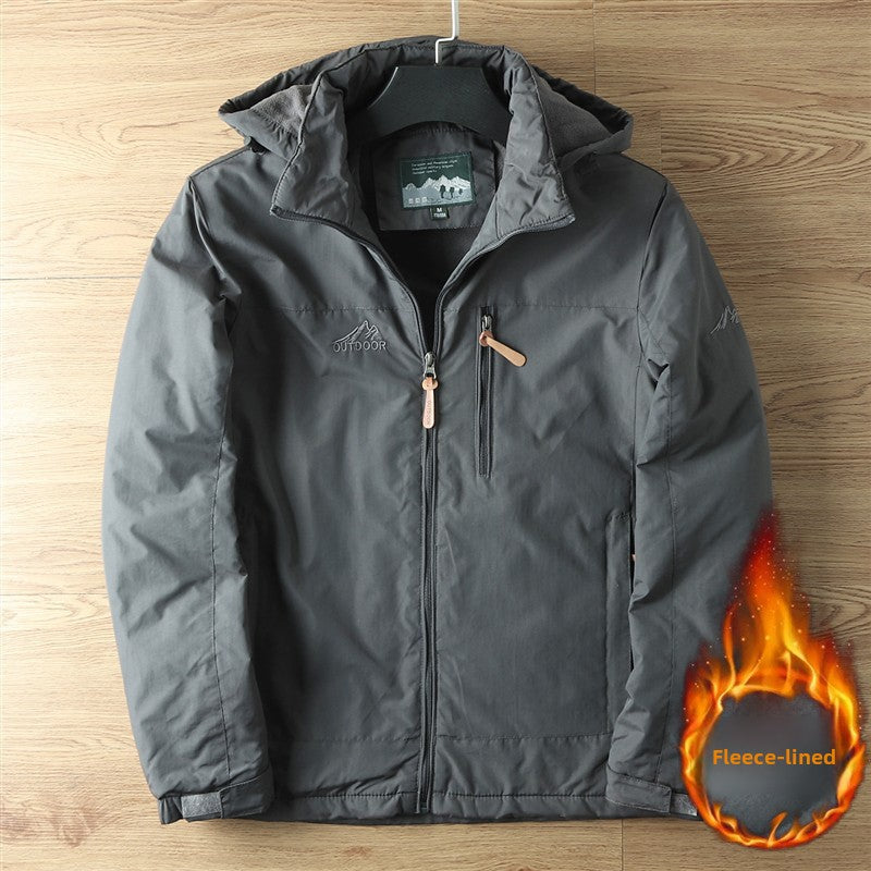 Mens Fleece Lined Outdoor Jacket