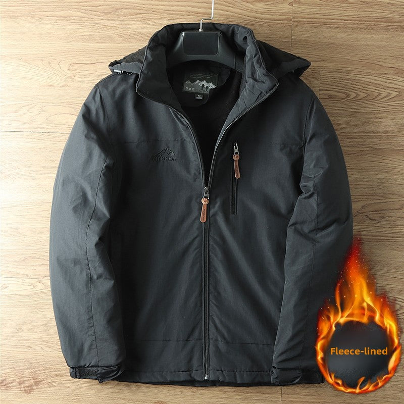 Mens Fleece Lined Outdoor Jacket