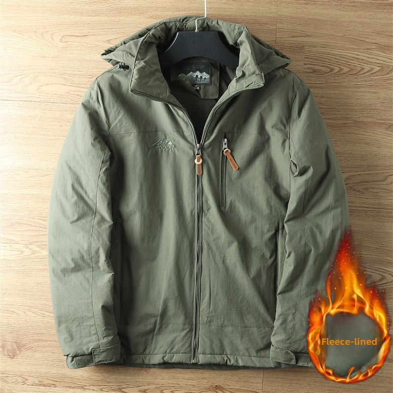Mens Fleece Lined Outdoor Jacket