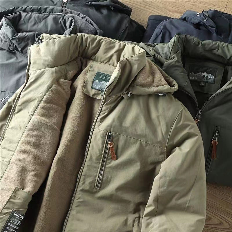 Mens Fleece Lined Outdoor Jacket