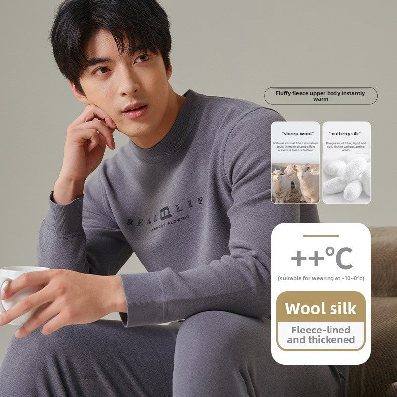 Mens Fleece Lined Thermal Underwear Set