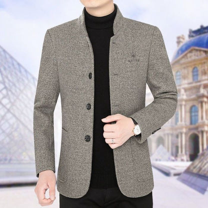 Mens Fleece Lined Wool Jacket