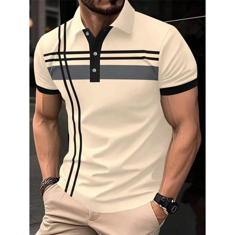 Mens Floral Print Polo Shirt